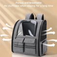 thumbnail image 3 of Pet Trolley Backpack Adjustable Height Carrier On Wheels Airline Approved Detachable Trolley For Cats And Dogs Blue, 3 of 4