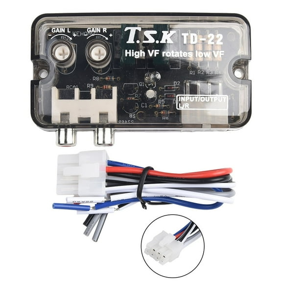 Auto Car Audio Converter 12V Stereo High To Low Adjustable Converter Adapter For Car Stereos Up To 80W