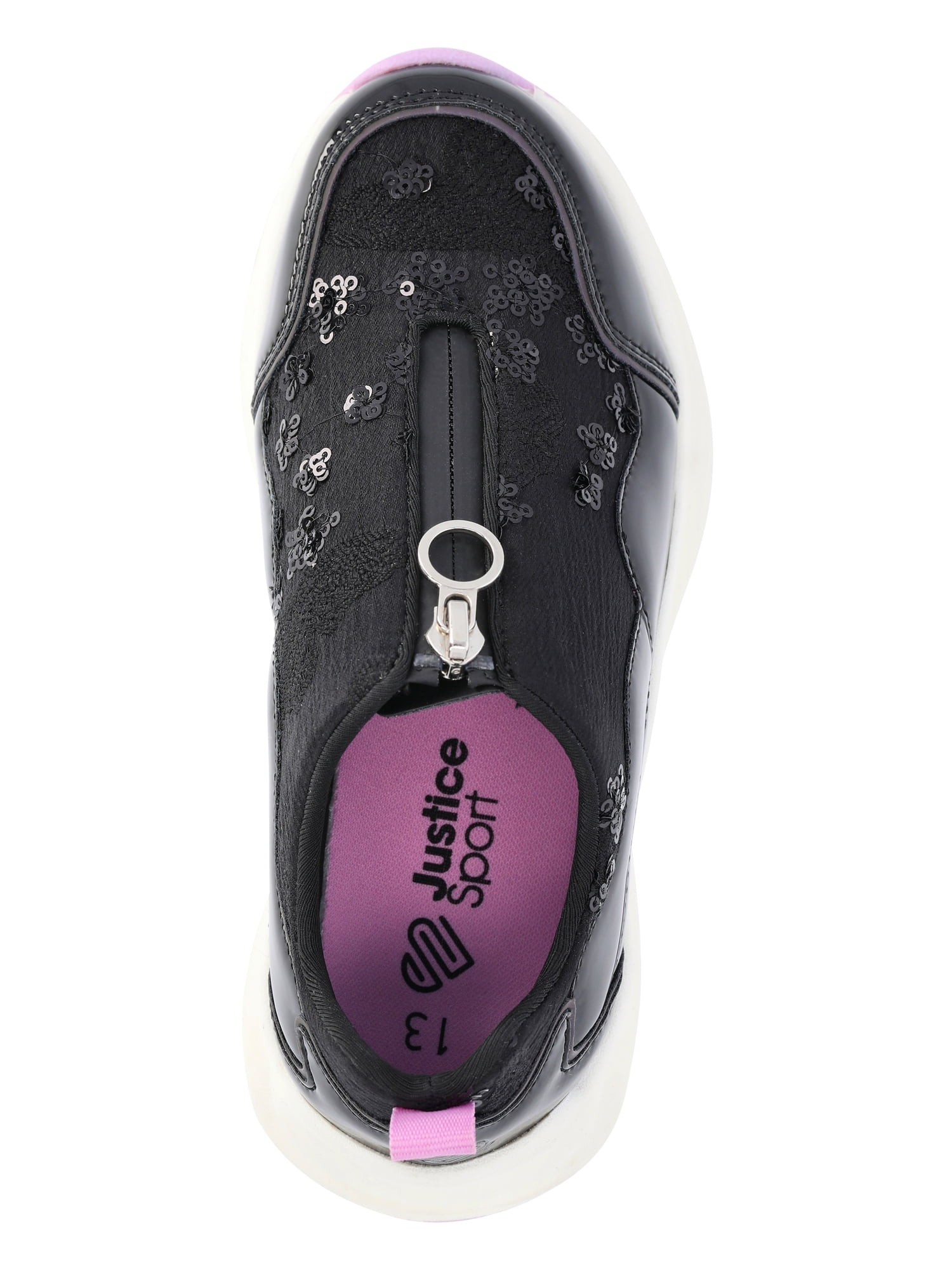 Justice Little and Big Girls Zip Sneakers