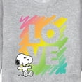 thumbnail image 3 of Peanuts - Rainbow Love Scribble - Men's Crew Neck Fleece Pullover, 3 of 6