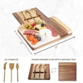 thumbnail image 5 of Marble and Wood Charcuterie Board with Gold Cheese Knives – Elegant Cheese Board Gift Set, Serving Platter for Cheese, Meats & Appetizers, Wedding Registry & Housewarming Kitchen Gift, 5 of 7