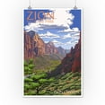 thumbnail image 3 of Zion National Park, Utah, Zion Canyon View (12x18 Wall Art Poster, Room Decor), 3 of 3