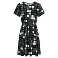 thumbnail image 4 of Black Diamond Disco Ball Glitter Sundress Short Sleeve Dress Summer Women Clothes Dress for Women Dresses, 4 of 7