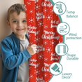 thumbnail image 3 of Blackout Kids Curtains,Red Christmas Text and Snowflake Pattern Childrens Insulated Curtains Set Of 2,Bedroom Essentials,Toddler Room Decor 42"x84", 3 of 5