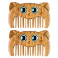 thumbnail image 1 of cat combs wood smooth surface family members gift giving 2pcs, 1 of 1
