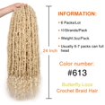 thumbnail image 3 of Butterfly Locs Crochet Hair With Curly Ends 24 Inch 6 Packs Blonde Butterfly Soft Locs Pre-Looped Distressed Butterfly Faux Locs Synthetic Goddess Locs Dreadlocks (24 Inch, 613#), 3 of 6