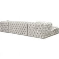 thumbnail image 3 of Meridian Furniture Coco White Velvet 3pc. Sectional, 3 of 4