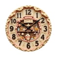 thumbnail image 2 of Reloj de pared decorativo contemporáneo 2D plano diseño vintage funciona con pilas Estilo C, 2 of 6