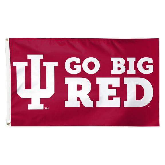 WinCraft Indiana Hoosiers 3' x 5' Single-Sided Deluxe Team Slogan Flag