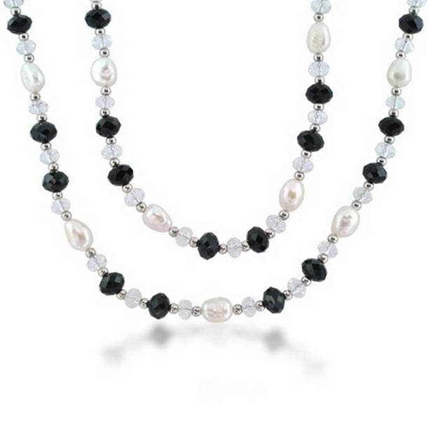 Black and white crystal necklace online