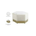thumbnail image 2 of Meridian Furniture Marquis Cream Velvet Ottoman, 2 of 9
