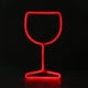 thumbnail image 4 of Luz de neón LED Copa de vino Noche USB Navidad Niños Habitación Decoración Rojo, 4 of 9