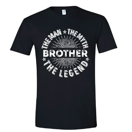 Texas Tees Brand: Man Myth Legend Tee for Brother, Funny Shirt for Brother, Mens Black Small
