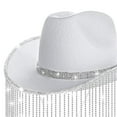 thumbnail image 3 of Cowboy Hat Stylish Comfortable Durable Sunhat for Carnival Festivals Parties White, 3 of 9