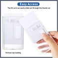 thumbnail image 3 of 20 Pieces Heavy Duty Badge Holders Rigid Hard Plastic ID Access Vertical Badge Holder Dual 2 Sided ID Badge Holder Transparent Plastic Credit Card Protector ID Card Case, 3 of 5