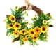 thumbnail image 2 of New Style Garden Wind Rattan Sunflower Wreath Simulation Sunflower Wreath Door Hanging Decorations, 2 of 9