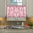 thumbnail image 2 of Yayeee Kitchen Curtains Tier Pair Light Filtering 27"x24" Rod Pocket Short Cafe Window Panel, Phones and Hearts, 2 of 7