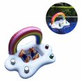 thumbnail image 1 of Soporte inflable para bebidas inflable con forma de nube de arco iris, soporte para bebidas inflable con flamenco, barra flotante para piscina con 4 orificios para bebidas, accesorio de spa oso de fresa Electrónica, 1 of 5
