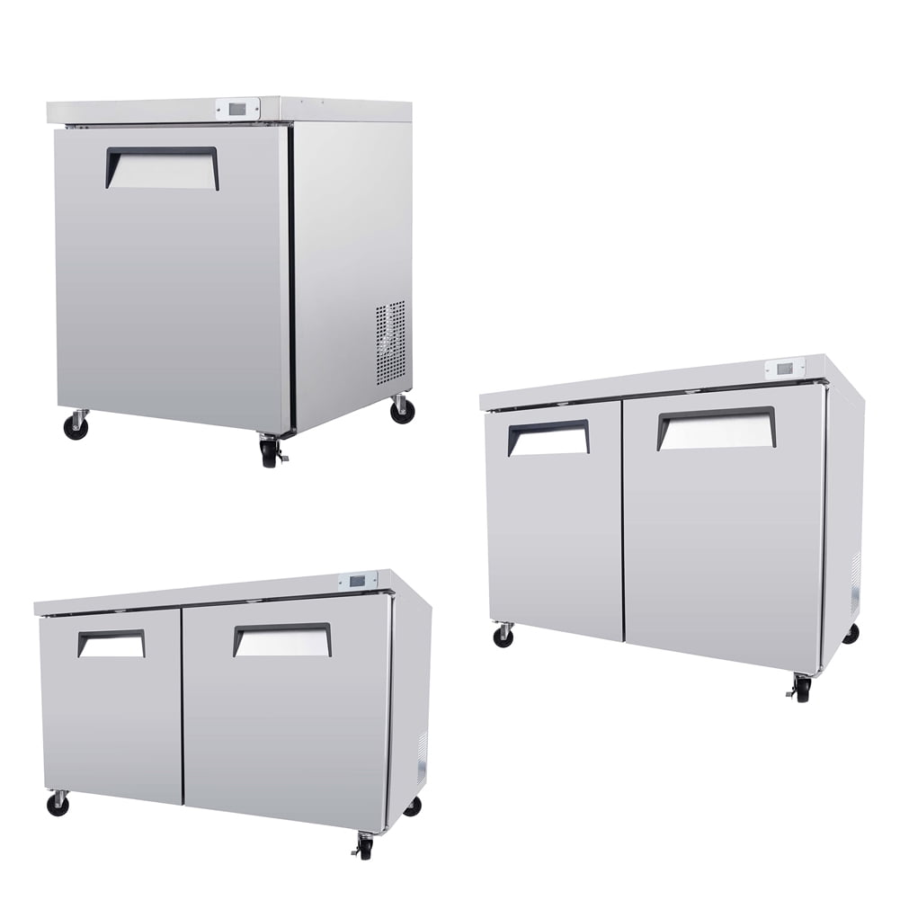 Yesurprise Commercial Refrigerators, Undercounter Refrigerators with Self-Closing Door, Frosting Water Evaporation System, Automatic Defrosting Function Commercial Fridge