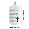 thumbnail image 2 of Stainless Steel Let Me Serve You Prayer Dog Tag Pendant Necklace, 2 of 3