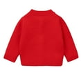 thumbnail image 4 of SGMVNU Boys Girls Christmas Sweater Cardigan Xmas Tree Pattern Knit Sweaters Long Sleeve Button Fall Winter Toddler Kids Knitwear(Size 18-24 Months, Red), 4 of 9