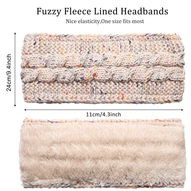 4Pcs Knitted Headbands Winter Headband Ear Warm Crochet Head  display picture 2