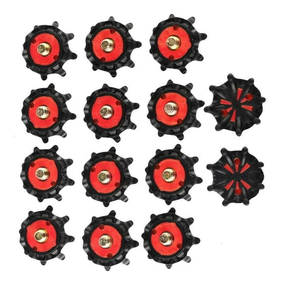 Necvior 14Pcs Nonslip Golf Spikes Pin Golf Shoe Spikes Replacement Studs Screw Style Shoe Nails Golf Accessories Enduring