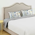 thumbnail image 3 of Yayeee Pillowcase Standard Size Set of 2 Satin Wrinkle Resistant Pillow Case, Blue Floral, 3 of 7