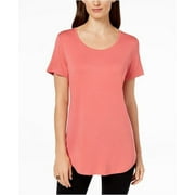 JM Women's Collection Scoop-Neck Top Med Pink Size Medium