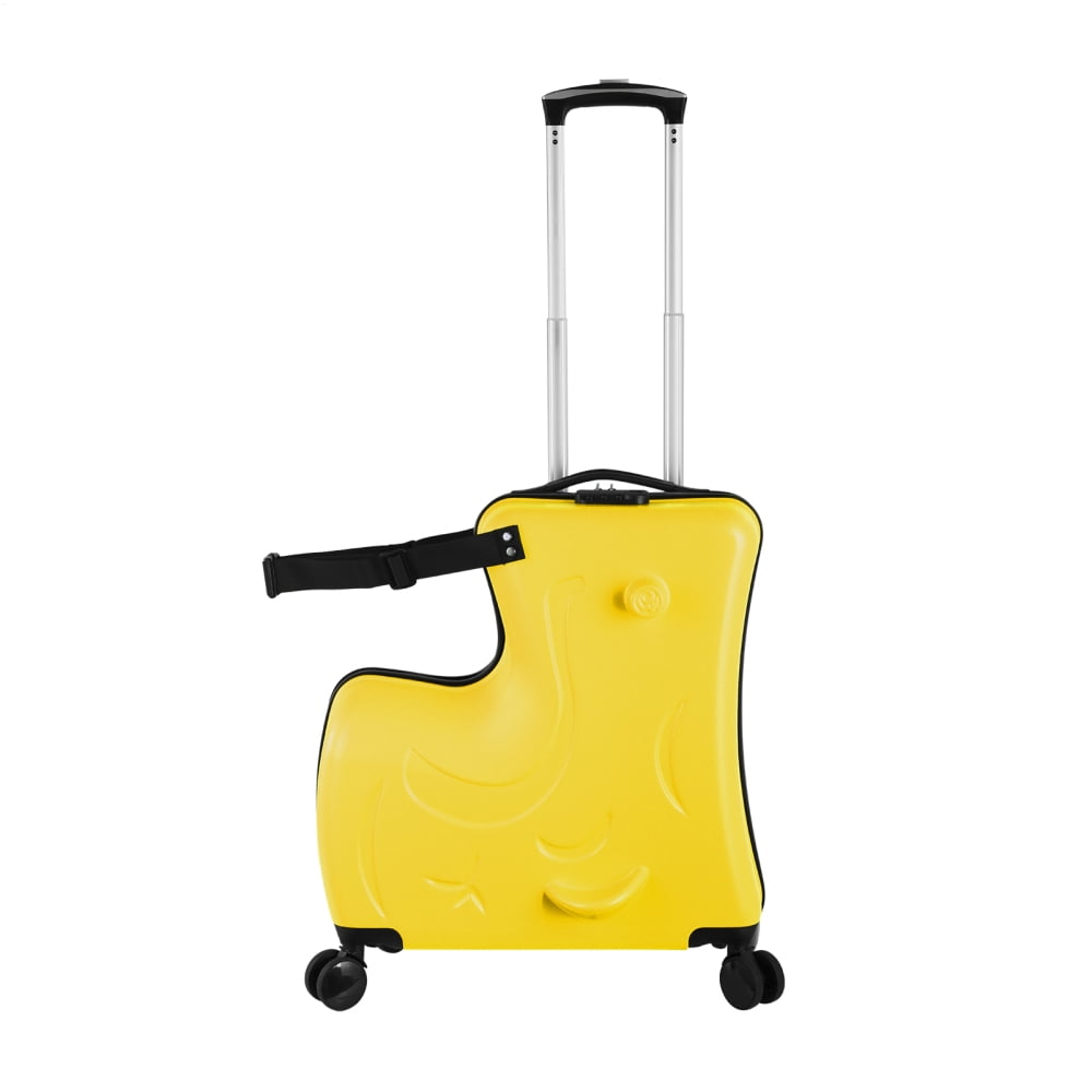 20/24inch Kids Ride on Luggage Kid Luggage Seat,Rolling Luggage with Spinner Wheels ,Suitcase Carry Trolley with Password Lock,with Safety Belt, Airplane Travel