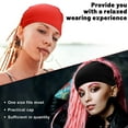 thumbnail image 6 of 6 Pieces Unisex Spandex Dreadlock Bands Tubes Elastic Braids Cap Long Hair Dreads Head Wrap Soft Bonnet Tube Headbands Cover Night Care Dreadlocks Hair Wraps for Men Women Hair Accessories, 6 Colors, 6 of 6