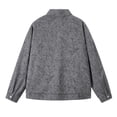thumbnail image 3 of Maoxin Jackets for Men Vintage Motorcycle Corduroy Solid Color Zipper Pocket Long Sleeved Casual Jacket Gray 4XL, 3 of 7