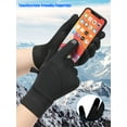 thumbnail image 5 of Spencer Mens Winter Thermal Gloves Touch Screen Glove Water Resistant Windproof Warm for Driving Cycling Running (Gray XL), 5 of 11