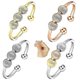 thumbnail image 1 of 4pcs Spinner Fidget Beads Rings Women Girls Anxiety Rings Relieving Stress Stainless Steel Rings Rotatable Freely Ring, 1 of 5