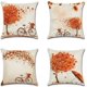 thumbnail image 1 of Funda de cojín de Acción de Gracias, 4 piezas de tapicería de lino y algodón de otoño, funda de almohada, sofá, coche, decoración del hogar, 11 Feliz Sencillez, 1 of 4