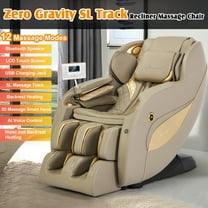 Artist hand 3D Full Body Zero Gravity Massage Chair Recliner SL Track,AI Voice,Heating,Foot Massage,Bluetooth(Khaki)