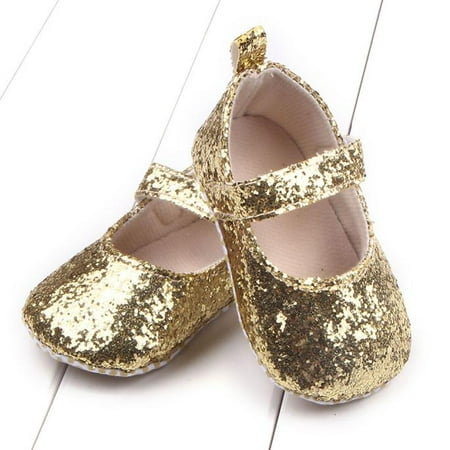 

YOHOME Toddler Girl Soft Sole Crib Shoes Sequins Sneaker Baby Shoes