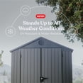 thumbnail image 3 of Keter Darwin 6x4 ft. Durable Resin Outdoor Storage Shed With Heavy Duty Floor and Locking Door, Grey Graphite, 3 of 12