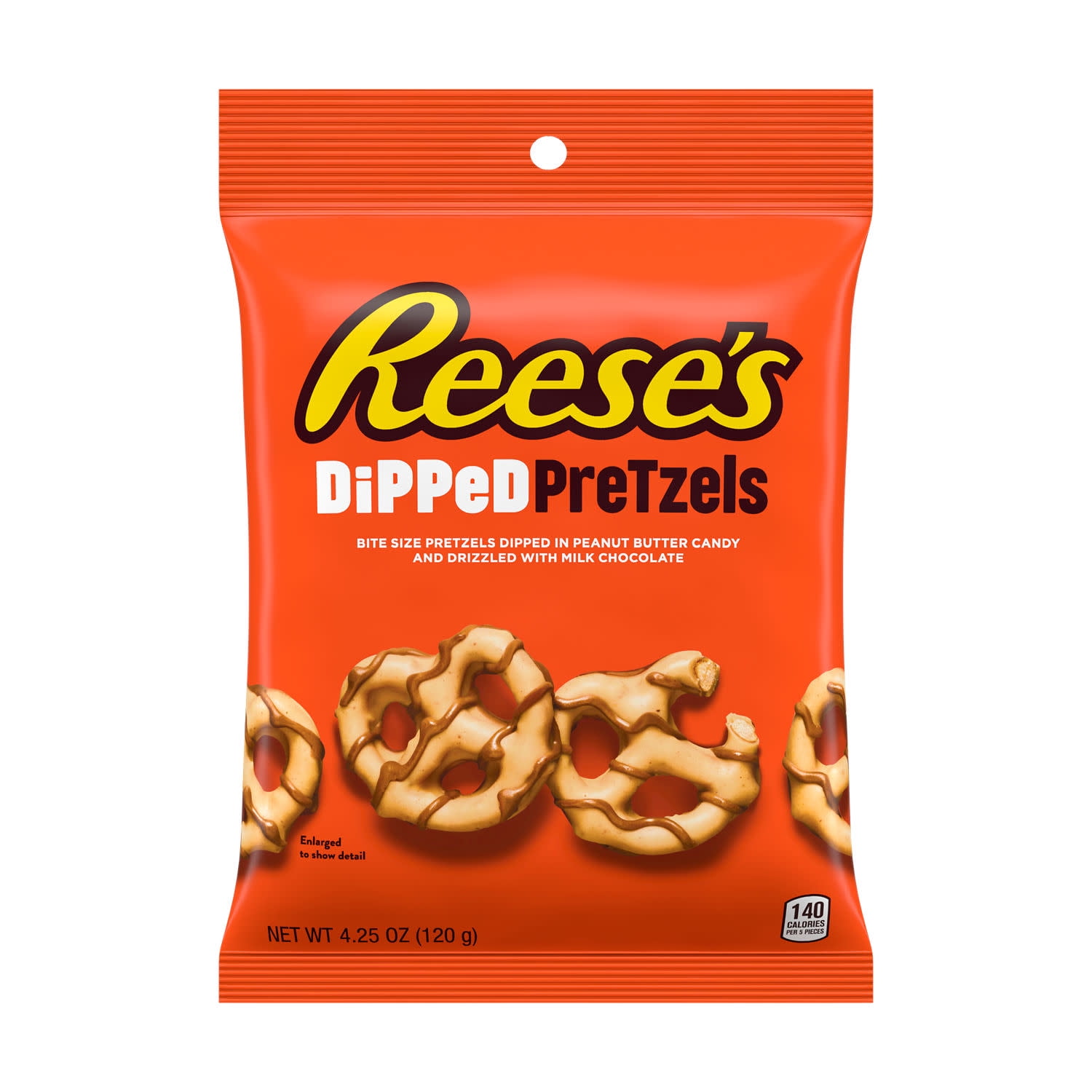 (2 pack) Reese's Milk Chocolate Peanut Butter Dipped Pretzels, Bag 4.25 oz