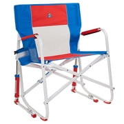 GCI Outdoor Freestyle Rocker XL Oversized Rocking Camping Chair with Cup & Phone Holder, Patriotic
