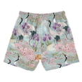 thumbnail image 7 of FORMRS Boys Swim Trunks Quick Dry Mesh Lining Beach Boardshorts, Sizes XS-XL, Green Floral Cranes Pattern, 7 of 7