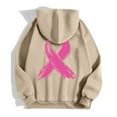 thumbnail image 5 of Yuannlog Womens Hoodies Zip Up Coats Fleece Pullovers Breast Cancer Awareness Month Long Sleeve Pockets Drawstring Casual Sweatshirts Jackets, 5 of 6