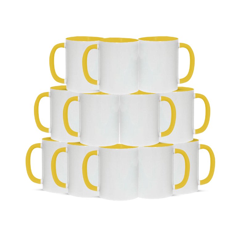 SketchLab Silver mugs for sublimation 11 oz (box of 12 and 36 units)  ,Creating Custom Coffee Mugs, heat Press Sublimation Mug, Infusible Blank  with Sublimation Ink. 