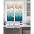 thumbnail image 2 of Window Privacy Film Teal Blue Ombre Stripe Stained Glass Window Film Decorative Sun Block Window Cover Abstract Summer Beach Coastal Window Clings Static Adhesive Sticker for Bathroom 19.6"x39.3", 2 of 7