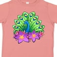 thumbnail image 4 of Inktastic Peacock and Flowers Boys or Girls Toddler T-Shirt, 4 of 5