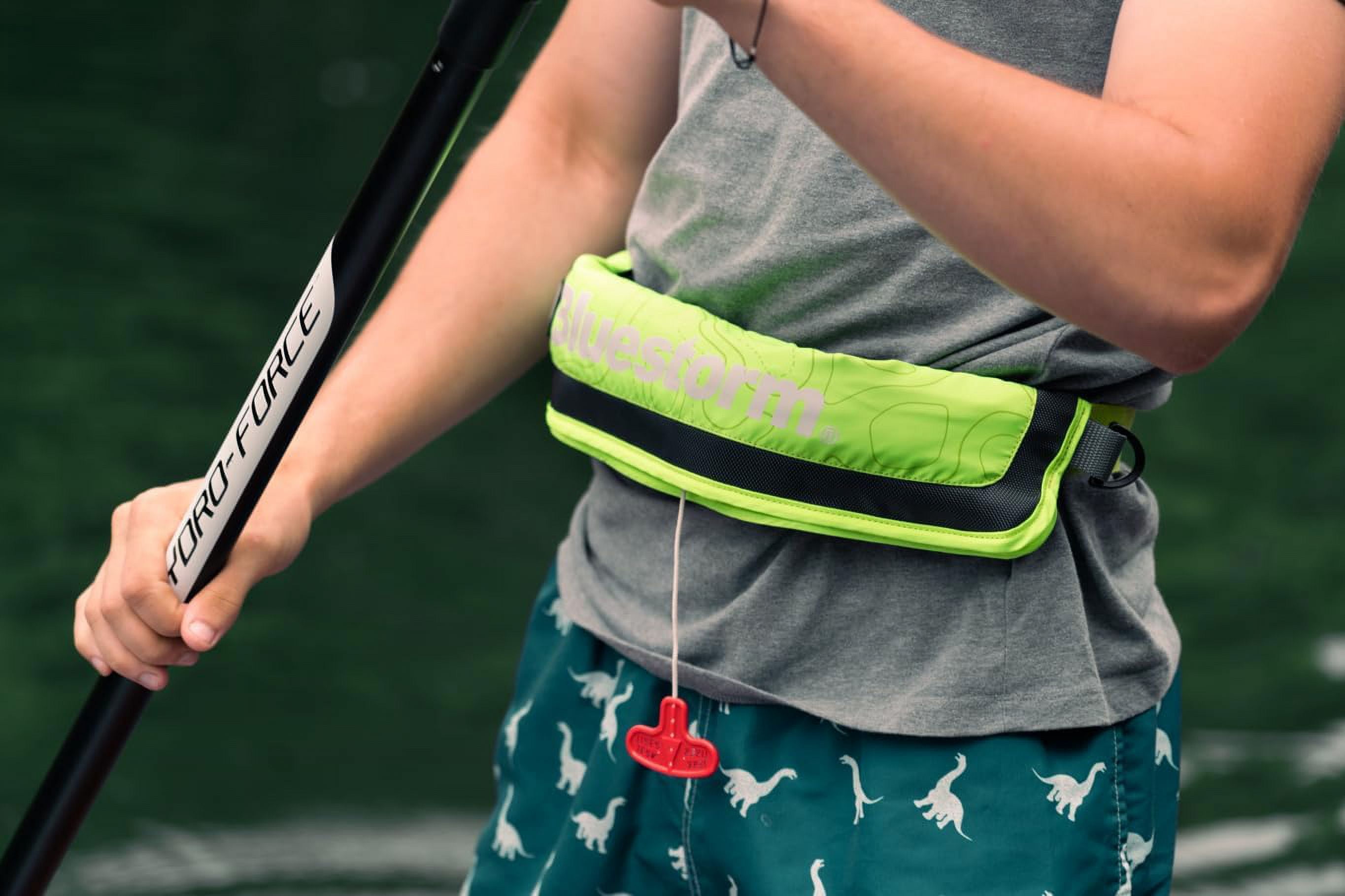 BLUESTORM Cirro 16 Manual Inflatable Belt Pack for Adults | US Coast Guard (USCG) Approved Life Jacket Waist Belt PFD for SUP Paddleboarding, Fishing & Kayaking