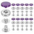 thumbnail image 1 of 20 Set Snap Fasteners, 12mm #633 Zinc Alloy Press Studs Buttons, Dark Purple, 1 of 6