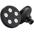 thumbnail image 1 of Round Shower Head Powerful Adjustable Universal Bathroom Water Outlet Top Spray Shower Head (Black), 1 of 5