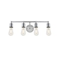 thumbnail image 4 of Living District Serif 4-Light Mid-Century Metal Wall Sconce in Chrome, 4 of 9