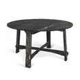 thumbnail image 3 of Sunny Designs Marina 54" Round Farmhouse Mahogany Dining Table in Black Sand, 3 of 3